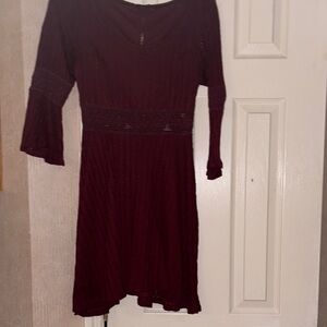 Elegant Burgundy Dress